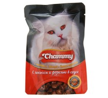 Chammy для кошек в соусе Лосось/Форель, 85 гр