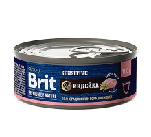 Brit Premium by Nature с мясом индейки д/к с чувств. пищ. кс 100г