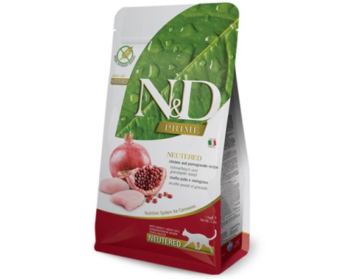 Farmina N&D Cat Chicken & Pomegranate Neutered Курица/гранат, 5кг