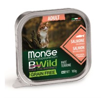 Monge Cat BWild GRAIN FREE д/к лосось с овощами кс, 100г