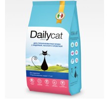 Dailycat для стерилизованным кошкам Индейка, лосось и креветка, 1,5кг