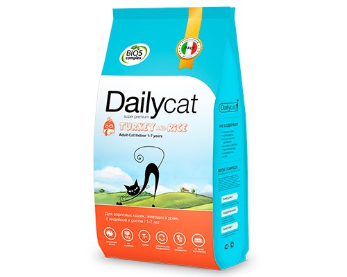Dailycat Adult cat Turkey and Rice, 3кг