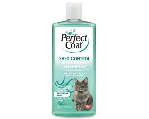 8in1 шампунь для кошек Coad Shed Control & Hairball Shampoo, 295мл