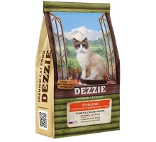Dezzie sterilised для кошек Индейка и курица, 10кг