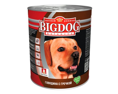BIG DOG Говядина с гречкой, 850г