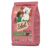 Edel Dog Medium & Maxi с Говядиной, 12кг
