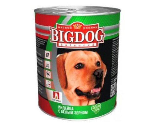 BIG DOG Индейка с белым зерном, 850г