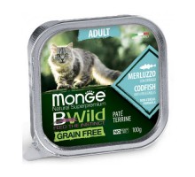 Monge Cat BWild GRAIN FREE д/к треска с овощами кс, 100г