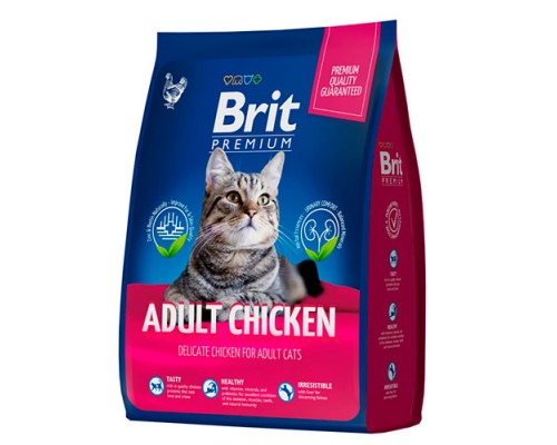 Brit Premium Cat Adult Chicken, 8кг