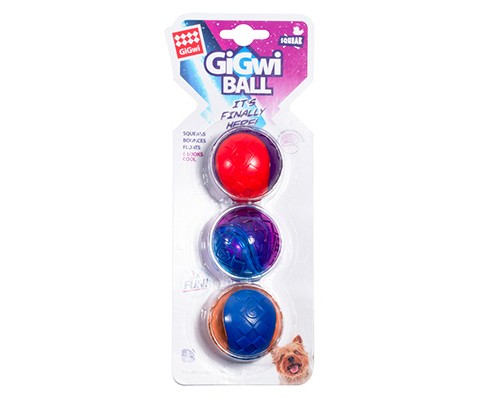 GiGwi Три мяча с пищалкой 5см (75326)