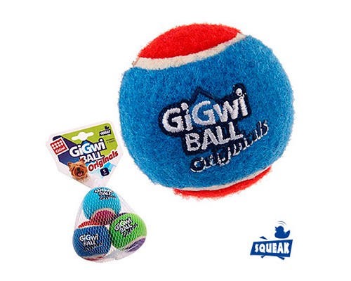 GiGwi Три мяча с пищалкой 4,8см (75339)