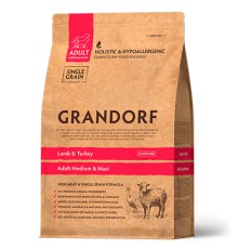 Grandorf Adult Medium/Maxi Dog Ягненок и индейка для собак средних и крупных пород, 1кг