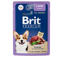Brit Premium Premium д/собак с ягненком в соусе, пауч 85г