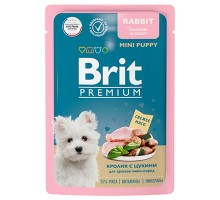 Brit Premium Premium д/щен.м.п с кроликом и цукини в соусе, пауч 85г