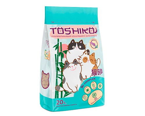 Toshiko Растительный комкующийся с ароматом лаванды, 5л