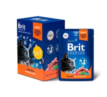 Brit Premium паучи 5+1 Промо-Набор для стерил. кошек в соусе Лосось, 85г