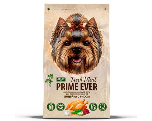 Prime Ever Fresh Meat Adult Dog Mini Индейка с рисом 900г