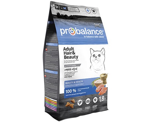 ProBalance Hair&Beauty для кошек, красота кожи и шерсти 1,8кг