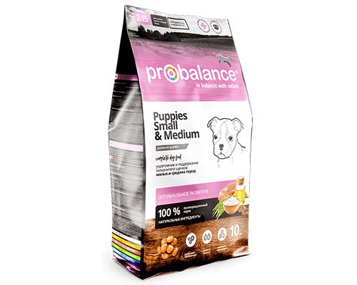 ProBalance Immuno Puppies Small&Medium для щенков мелких и средних пород, 10кг