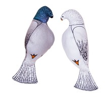 Голубь и голубка с валерианой 23см