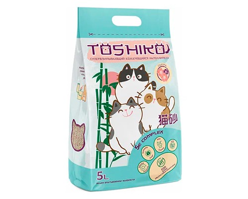 Toshiko Растительный комкующийся с ароматом сакуры, 5л