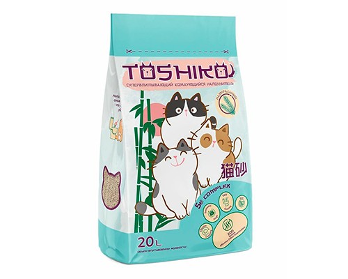 Toshiko Натуральный растительный комкующийся без запаха, 20л