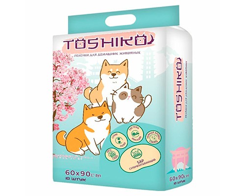 Toshiko пеленки впитывающие одноразовые с ароматом сакуры, 60х90/30шт
