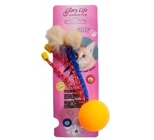 Glory Life Дразнилка игрушка для кошек Нарисуй для кота Трубочки пластик и норка