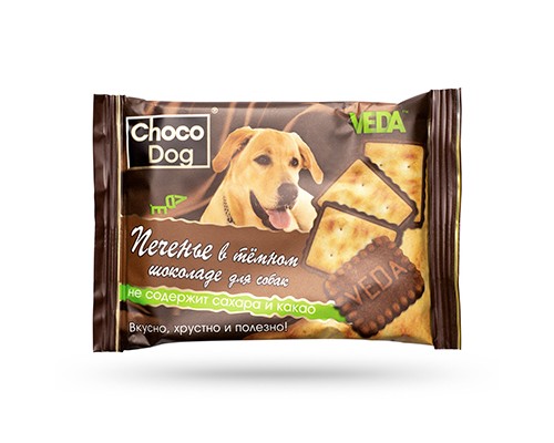 VEDA Choco Dog Печенье в темном шоколаде для собак, 30г