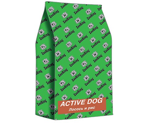 ZooRing Active Dog Лосось и рис, 10кг